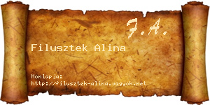 Filusztek Alina névjegykártya